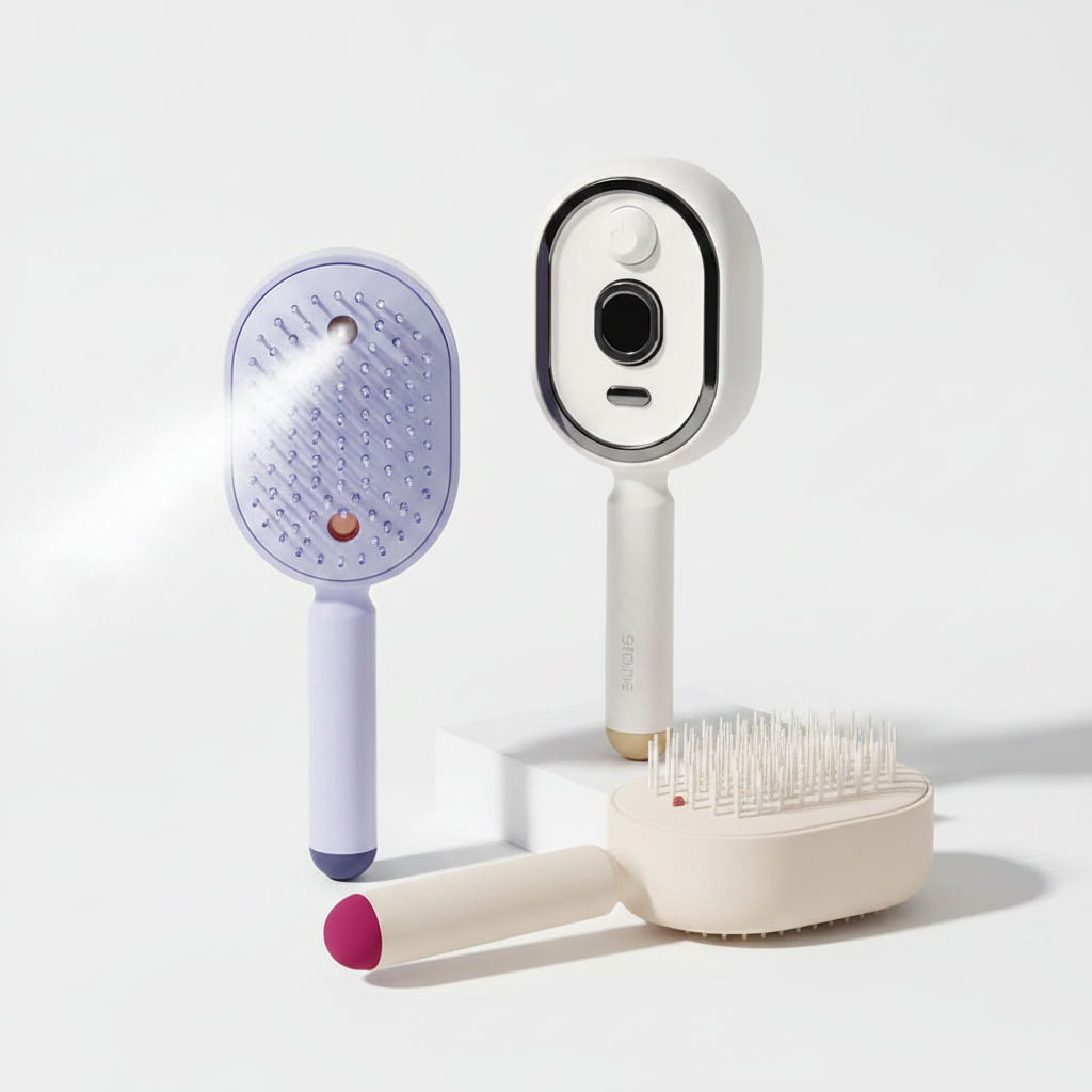 Electric Steam Hair Brush Comb for Both Long & Short Hairs