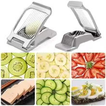 Larger Egg Slicer for Hard Boiled Eggs Banana Slicer, Aluminium & Stainless Steel Wires Strawberry slicer Multipurpose Heavy Duty Dishwasher Safe Banana Cutter slicer